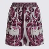 Dolce & Gabbana Maiolica Bermuda And Short Multicolor In Purple