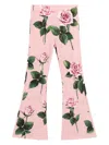 Dolce & Gabbana Floral-print Trousers In Pink