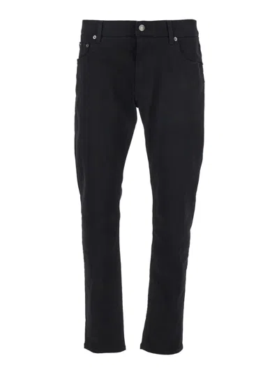 Dolce & Gabbana Black Jeans With Logo Patch On The Front And Logo Plaque On The Rear