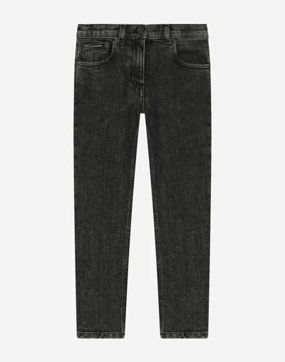 Dolce & Gabbana Pantalone 5 Tasche In Nero