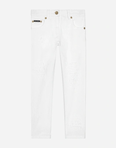 Dolce & Gabbana Pantalone 5 Tasche In White
