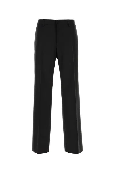 DOLCE & GABBANA DOLCE & GABBANA BLACK STRETCH WOOL PANT
