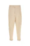 Dolce & Gabbana Pant Canvas Sand Front Pleated