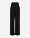 Dolce & Gabbana Wool Gabardine Cigarette Pants. In ブラック