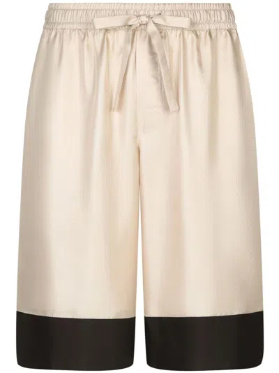 Dolce & Gabbana Dolce &amp; Gabbana Silk Palermo Shorts In Brown