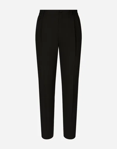 Dolce & Gabbana Tapered Trousers In Black