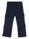 Dolce & Gabbana Logo-plaque Cargo Trousers In Blue