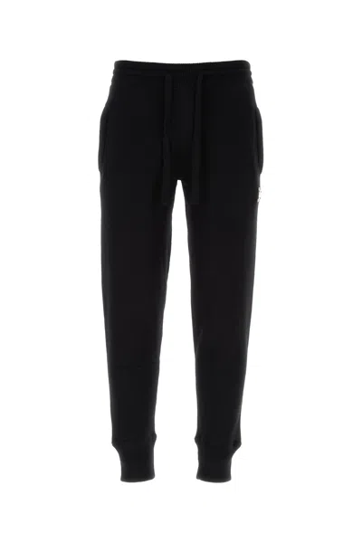 DOLCE & GABBANA PANTALONE JOGGING IN MISTO LANA NERA UOMO