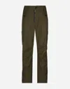Dolce & Gabbana Canvas Cargo Trousers With Multiple Pockets In Multicolor