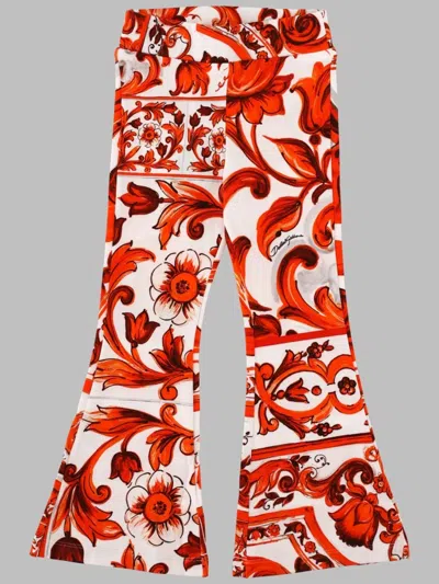 Dolce & Gabbana Pantalone A Zampa In Orange