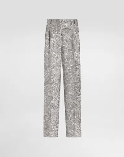 Dolce & Gabbana Pantalone In Silver