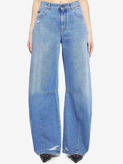 Dolce & Gabbana Fivepocket Trousers In Blue