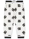 Dolce & Gabbana Jersey Jogging Pants With Dg Logo Print In White