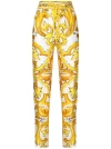 Dolce & Gabbana Silk Twill Pants In Tn Giallo