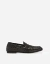 Dolce & Gabbana Intrecciato Moccasins In Nero