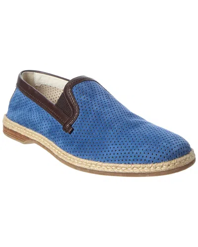 Dolce & Gabbana Pantofola Suede & Leather Loafer In Blue