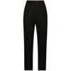 Dolce & Gabbana High-waisted Wool Cigarette Pants In Black