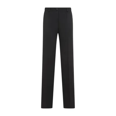 Dolce & Gabbana Elegantly Tailored Wool Blend Pants For Women In Black
