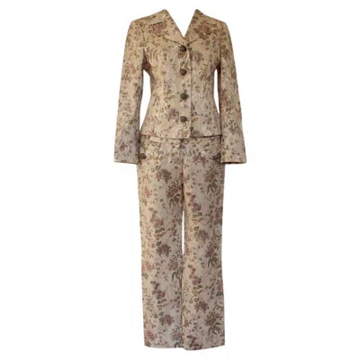 Pre-owned Dolce & Gabbana Pants & Jacket Suit Size 40 In Brown