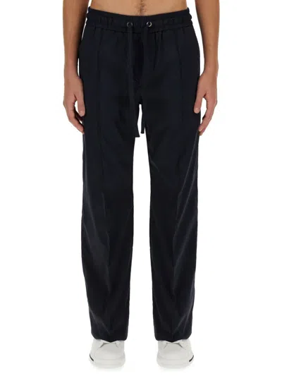 Dolce & Gabbana Men Nylon Pants In Blue