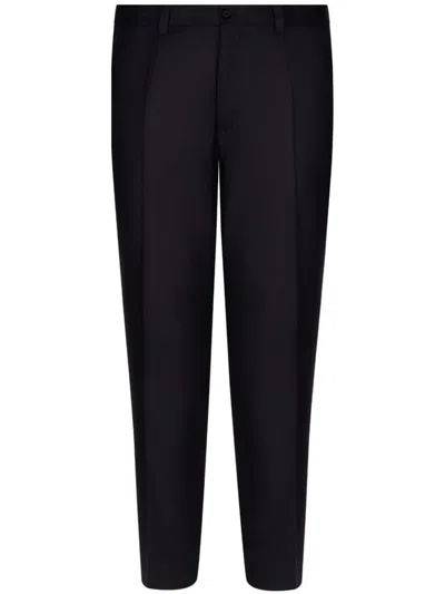Dolce & Gabbana Men Pantalone Sartoriale In Flanella Di Lana In Blue