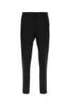 Dolce & Gabbana Tapered Wool-blend Twill Pants In Black