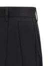 Dolce & Gabbana Black Pants With Turn-up Hem In Linen Man In Black