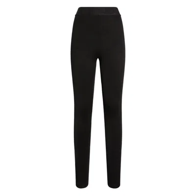 Dolce & Gabbana Elastic Waist Leggings In Black