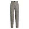 Dolce & Gabbana Wool Tailored Trousers Featuring Textured Fabric In Brown