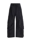 Dolce & Gabbana Cargo Pants In Coated Faille In Black