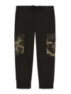 Dolce & Gabbana Cargo-print Pocket Track Trousers In Black