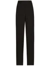 Dolce & Gabbana Black Wool Flared Trousers In Black  
