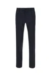 Dolce & Gabbana Trousers Wool Blend Pleated Front In Blue Rigato
