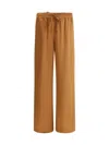 Dolce & Gabbana Satin Lounge Trousers With Side And Back Pockets In Brown