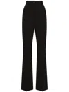 Dolce & Gabbana Women's Flare Fit Pants In Black