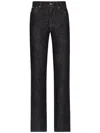 Dolce & Gabbana `flower Power` 5-pocket Jeans In Blue