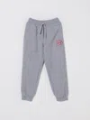 Dolce & Gabbana Dg Cotton Fleece Sweatpants In Gray