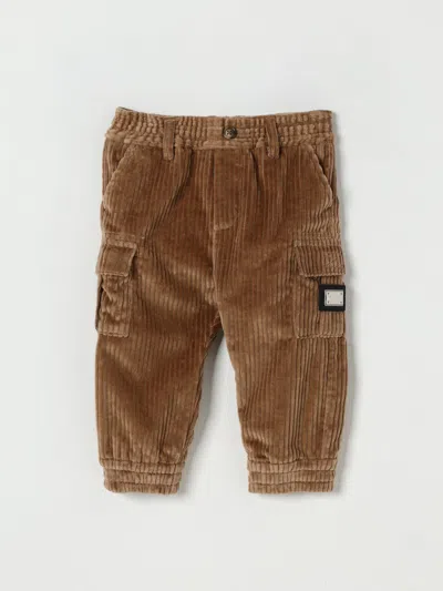 Dolce & Gabbana Babies' Pants  Kids Color Sand In Brown