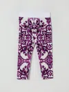 Dolce & Gabbana Majolica-print Interlock Leggings In Purple