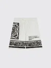 Dolce & Gabbana Majolica-print Double Piqué Bermuda Shorts In White