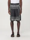 Dolce & Gabbana Printed Silk And Denim Shorts In Multicolor
