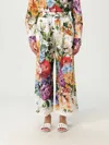Dolce & Gabbana Flower-print Cotton Poplin Trousers In Multi
