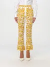 Dolce & Gabbana Majolica Trumpet-leg Silk Pants In Bunt