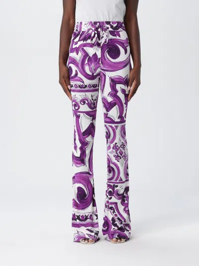 Dolce & Gabbana Pants  Woman Color Violet In Purple