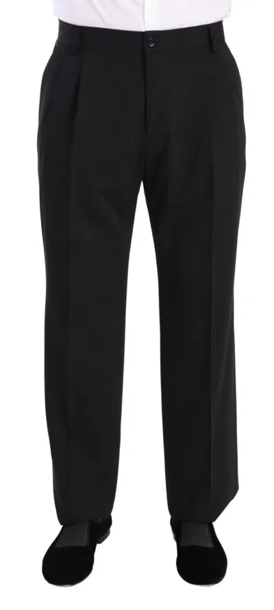 Pre-owned Dolce & Gabbana Pants Dress Black Wool Formal Tuxedo Trouser It50/w36/l Rrp $650