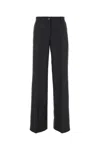 Dolce & Gabbana Tuxedo Stripe Wide Leg Wool Trousers In Black