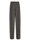 Dolce & Gabbana Wool Blend Trousers With Dotted Print In Gray