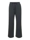 Dolce & Gabbana Cotton Wide-leg Sweatpants Zipper Pocket In Lead Grey