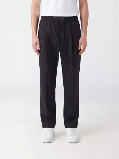 Dolce & Gabbana Wool Gabardine Joggers In Black