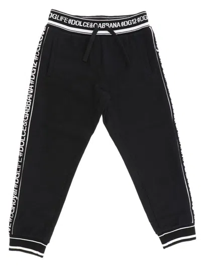 Dolce & Gabbana Kids' Pants In Black
